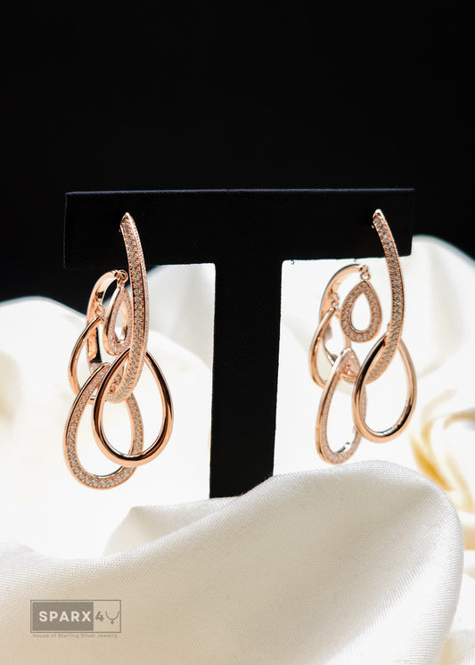 ROSE GOLD SWIRL EARRINGS