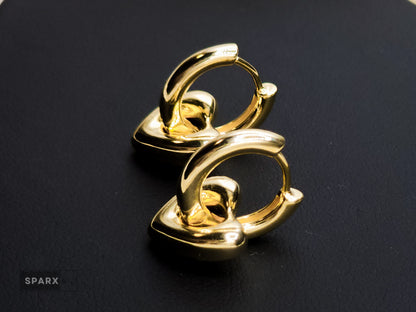 HEART HOOP EARRINGS