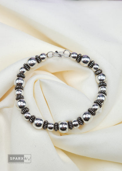 SILVER BALL ANTIQUE BRACELET