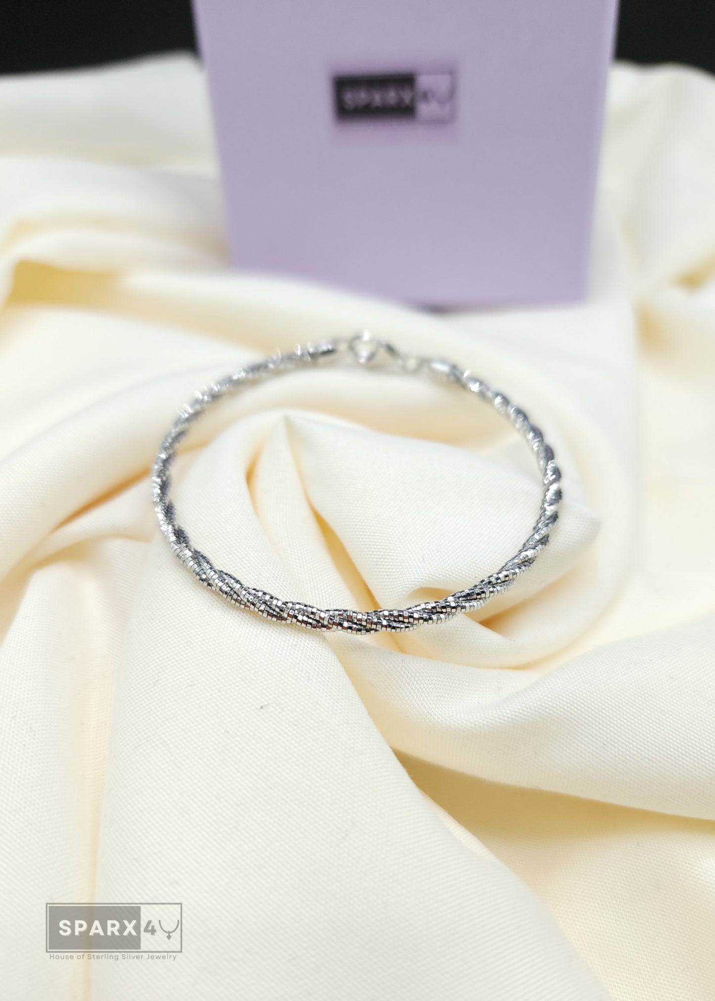 SILVER ROPE BRACELET