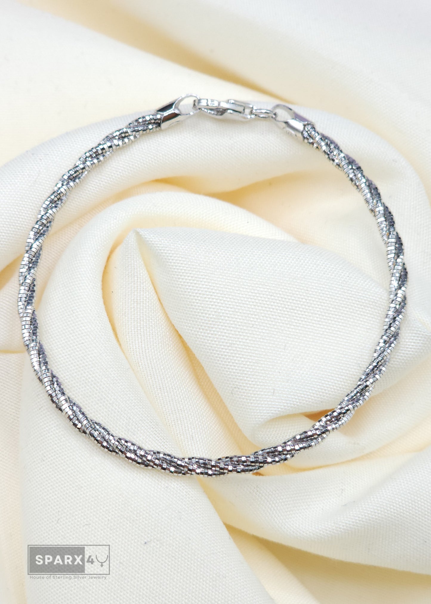 SILVER ROPE BRACELET