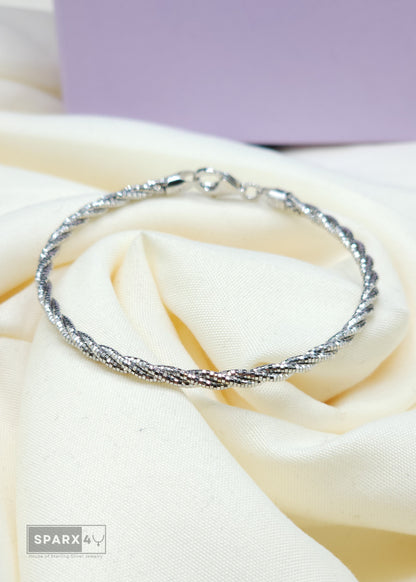 SILVER ROPE BRACELET