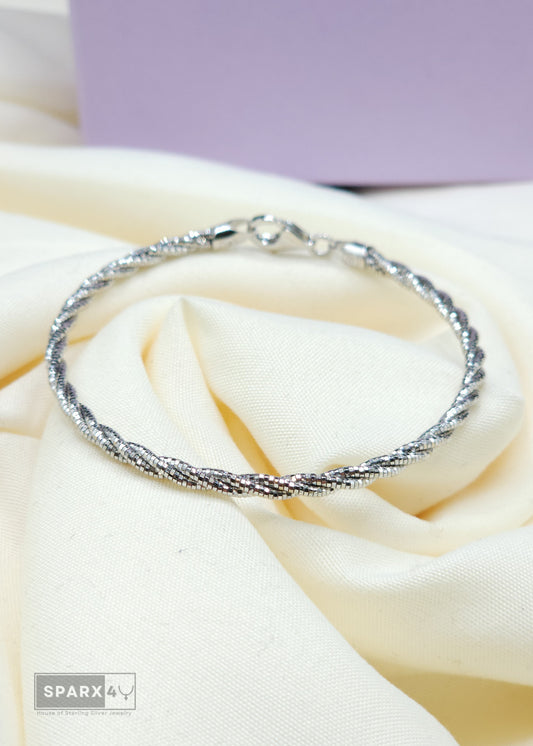 SILVER ROPE BRACELET