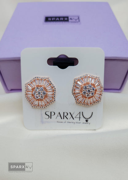 ROSE OCTA STUD EARRINGS