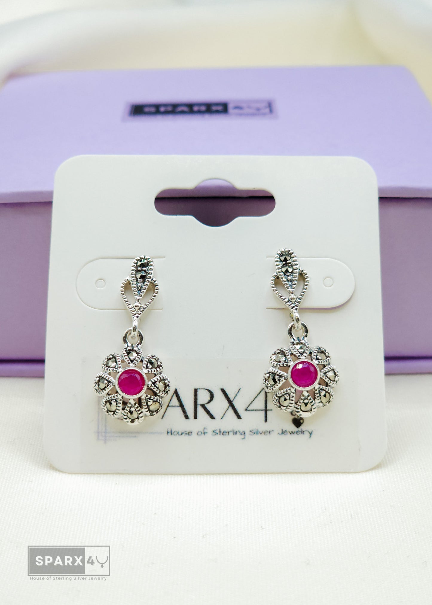 RADIANT RUBY DROP EARRINGS