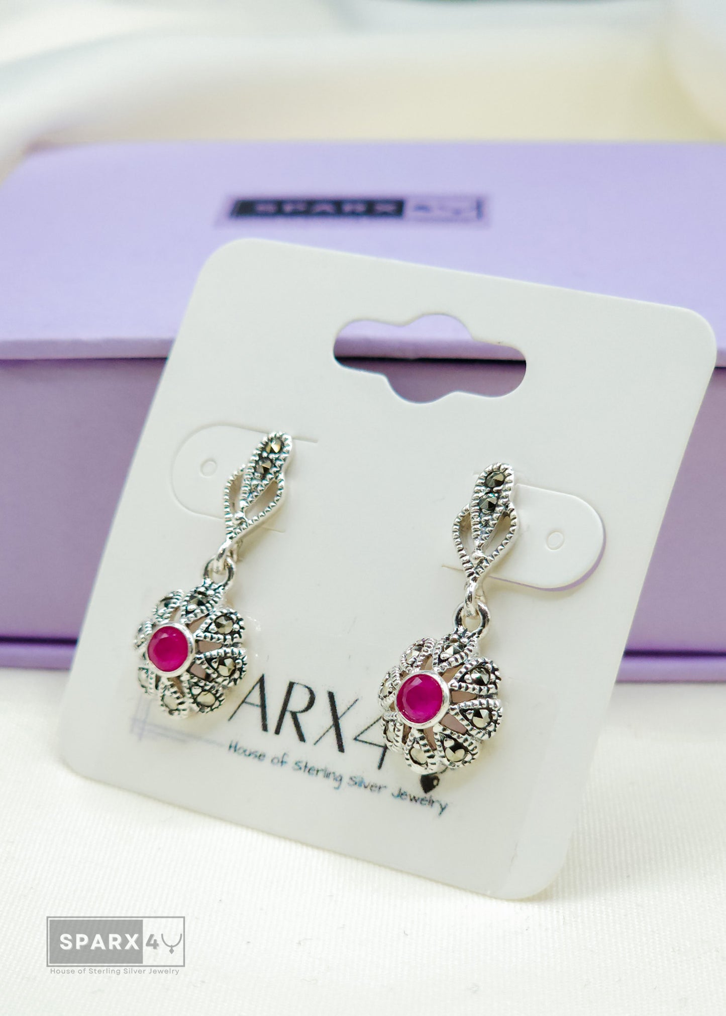 RADIANT RUBY DROP EARRINGS