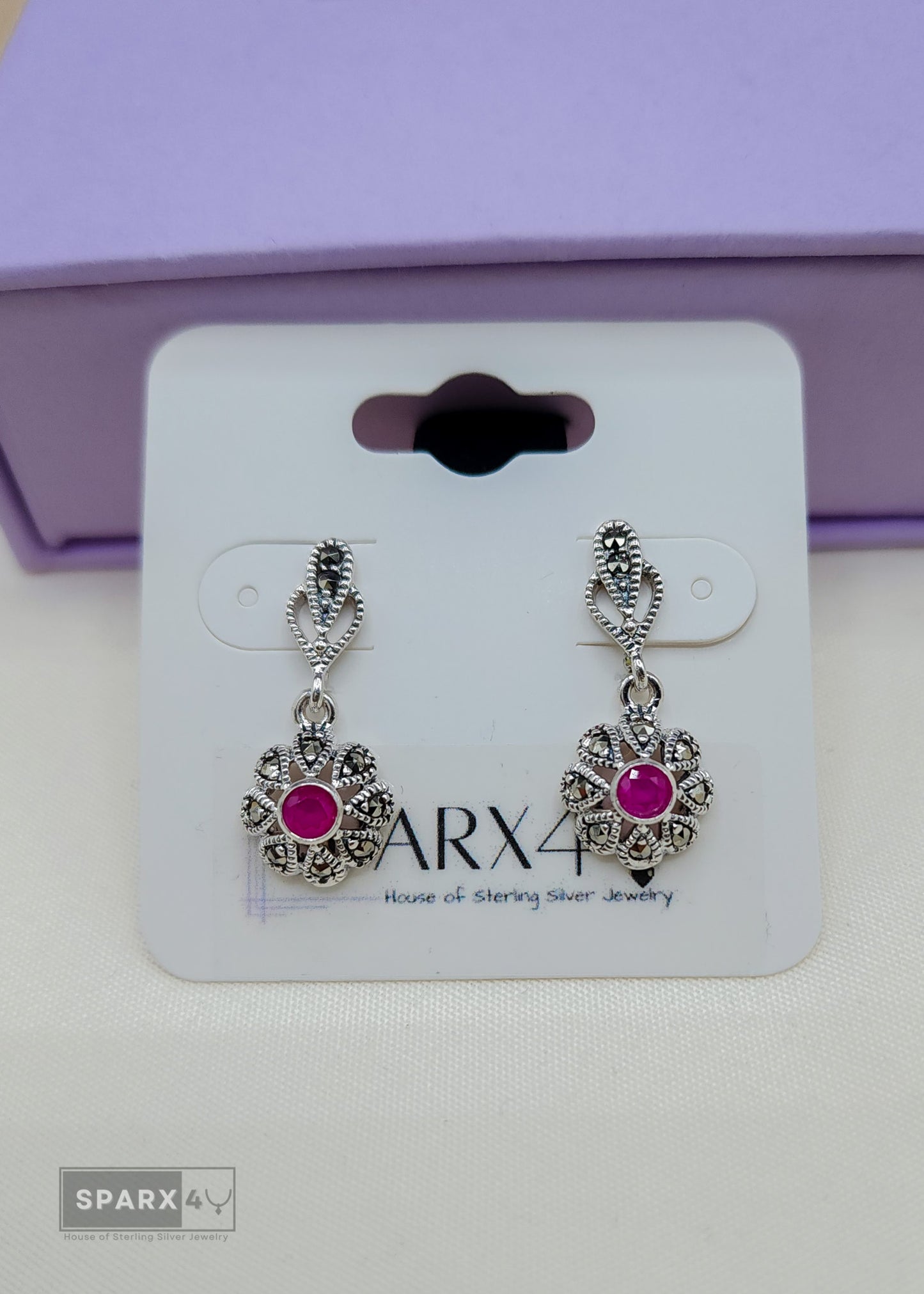 RADIANT RUBY DROP EARRINGS