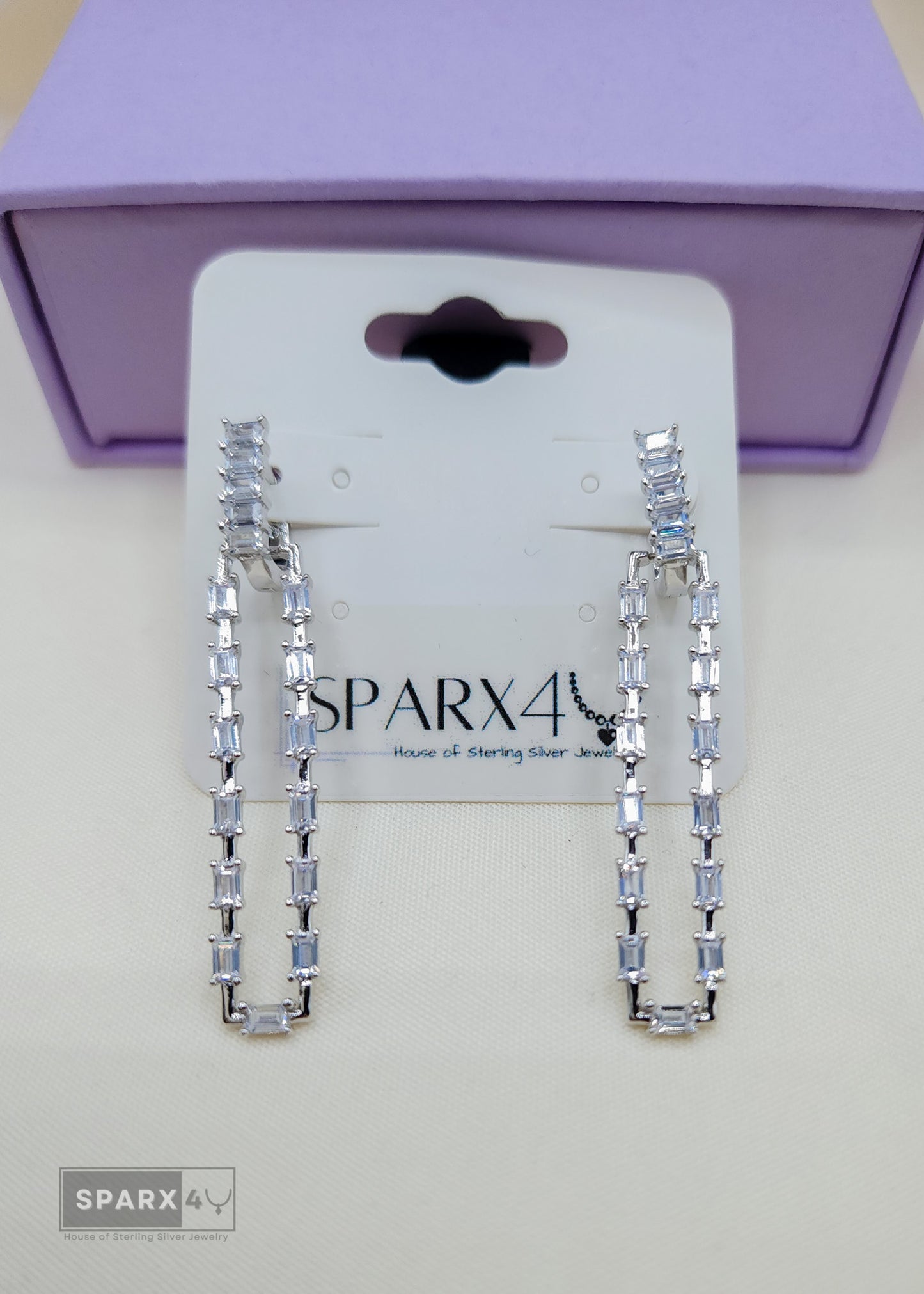 GOLD AND DIAMOND LADDER EARRINGS