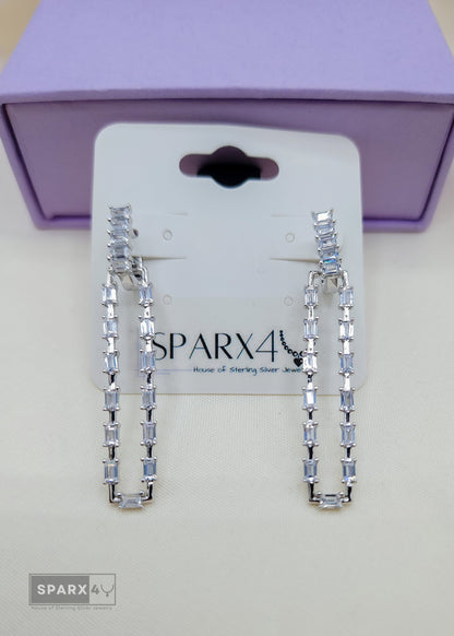 GOLD AND DIAMOND LADDER EARRINGS