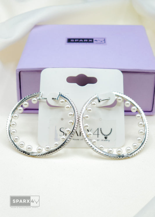 PEARLY HOOP EARRINGS