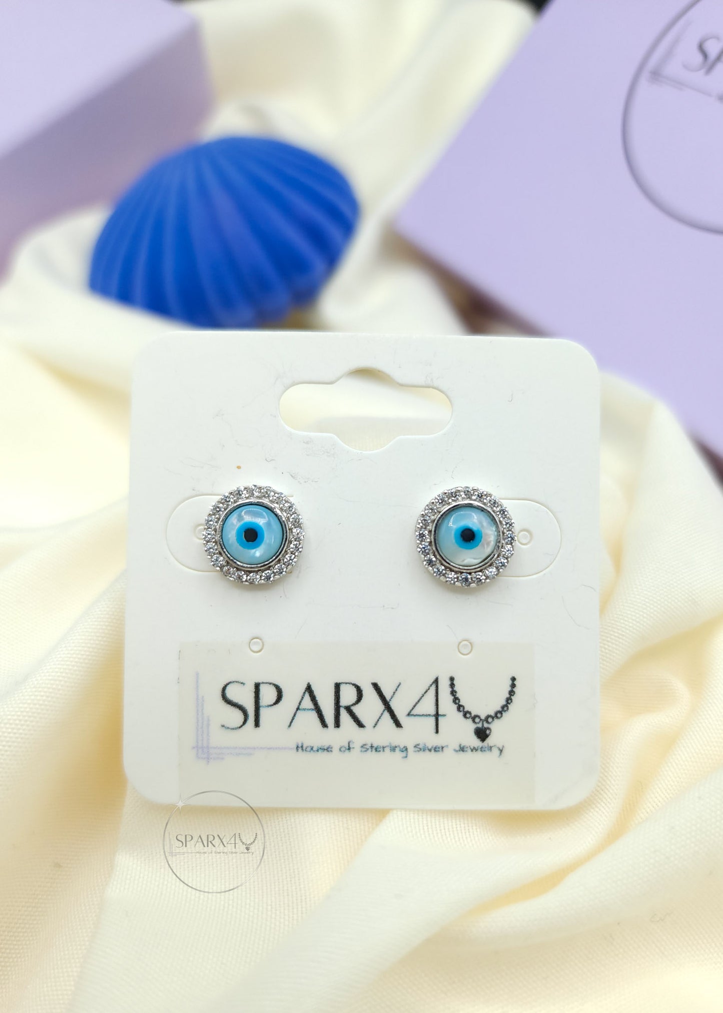 EVIL EYE STUD EARRINGS