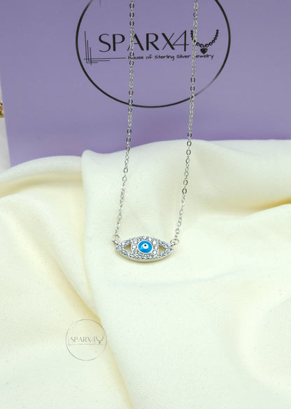 CZ EVIL EYE NECKLACE