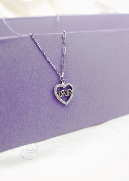 SILVER LOVE DESIGNER NECKLACE