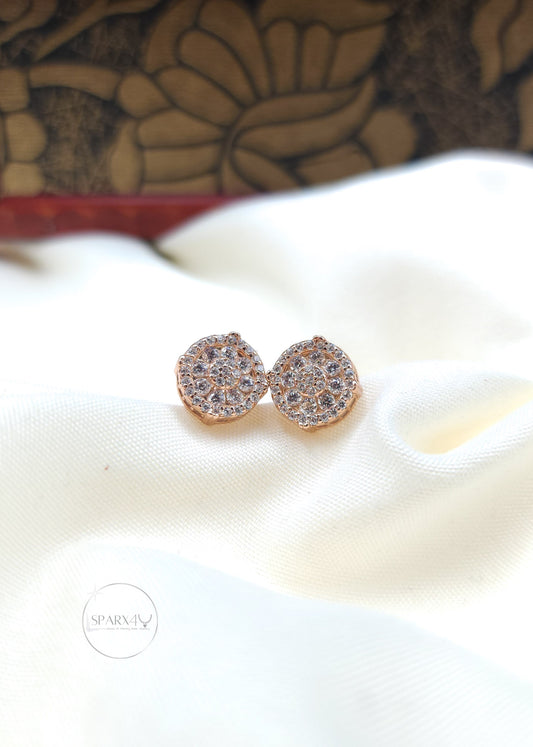 GLEAMING ROSE STUD EARRING