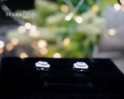 CUSHION CUT STUD EARRINGS