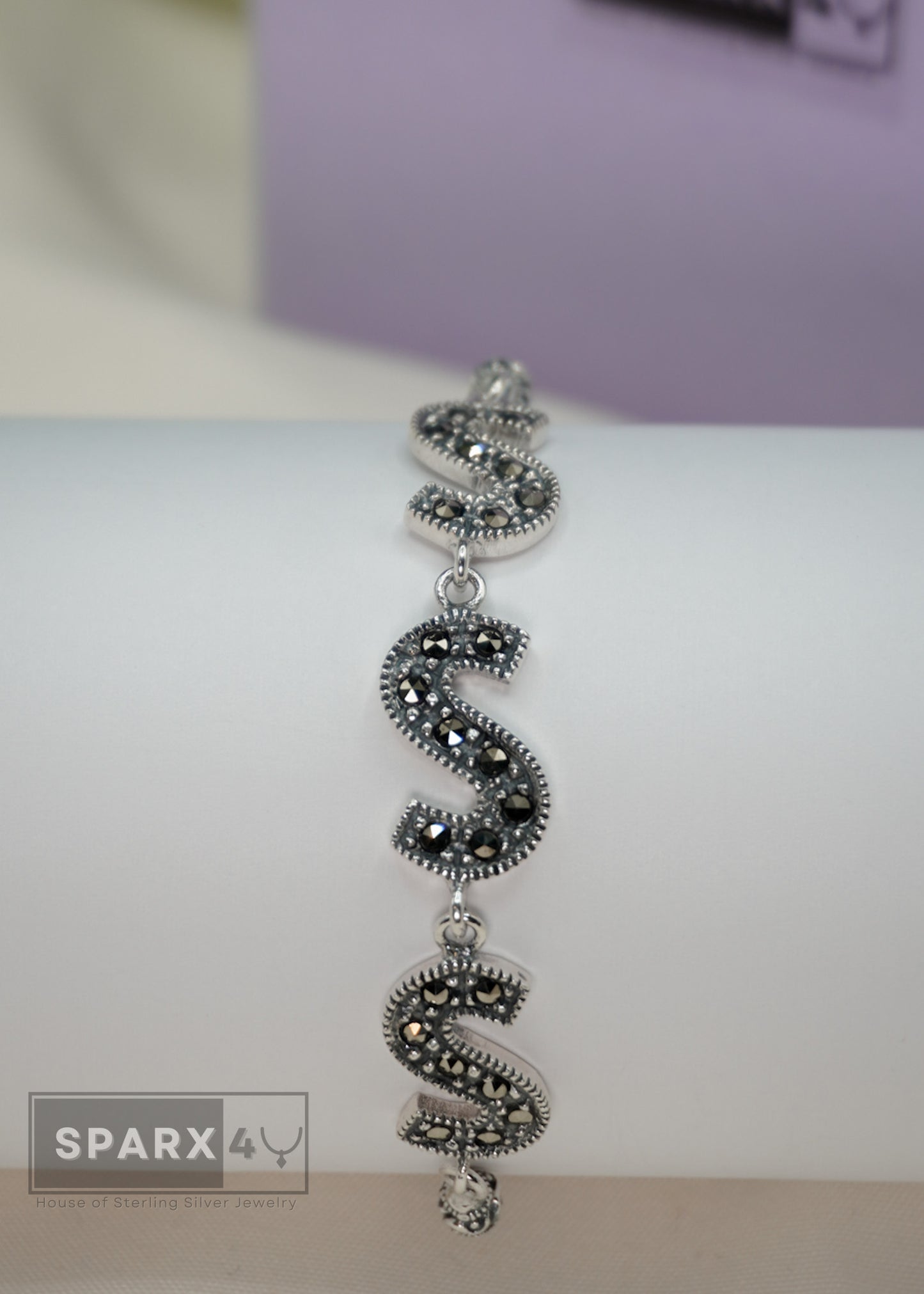 MARCASITE OXIDISED BRACELET