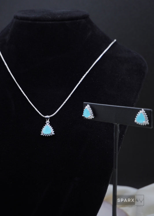 PARADISE BLUE PENDANT SET