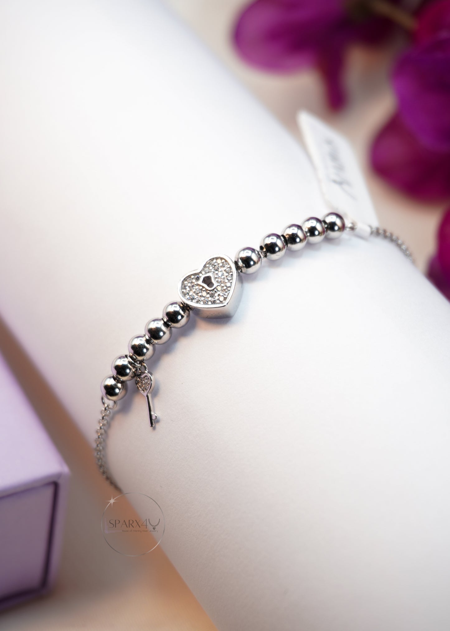 CHERISHED HEART CHARM BRACELET