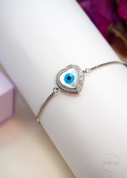 EVIL EYE HEART BRACELET