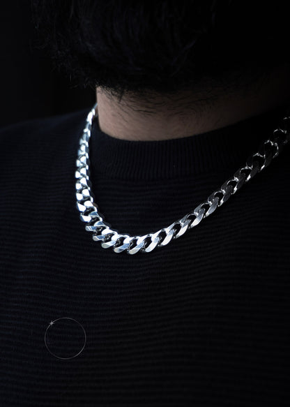 STERLING SILVER CUBAN CHAIN 12mm