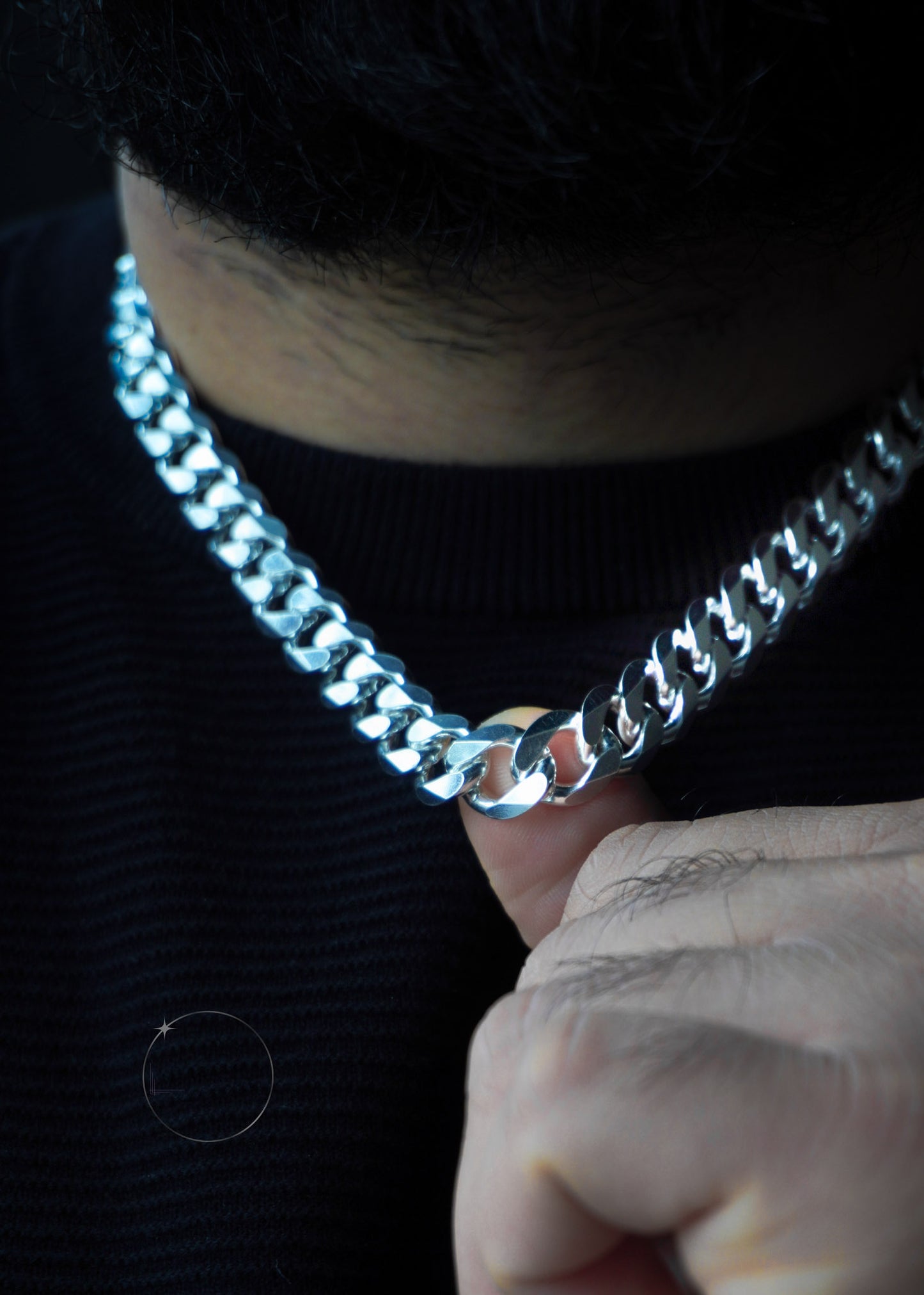 STERLING SILVER CUBAN CHAIN 12mm