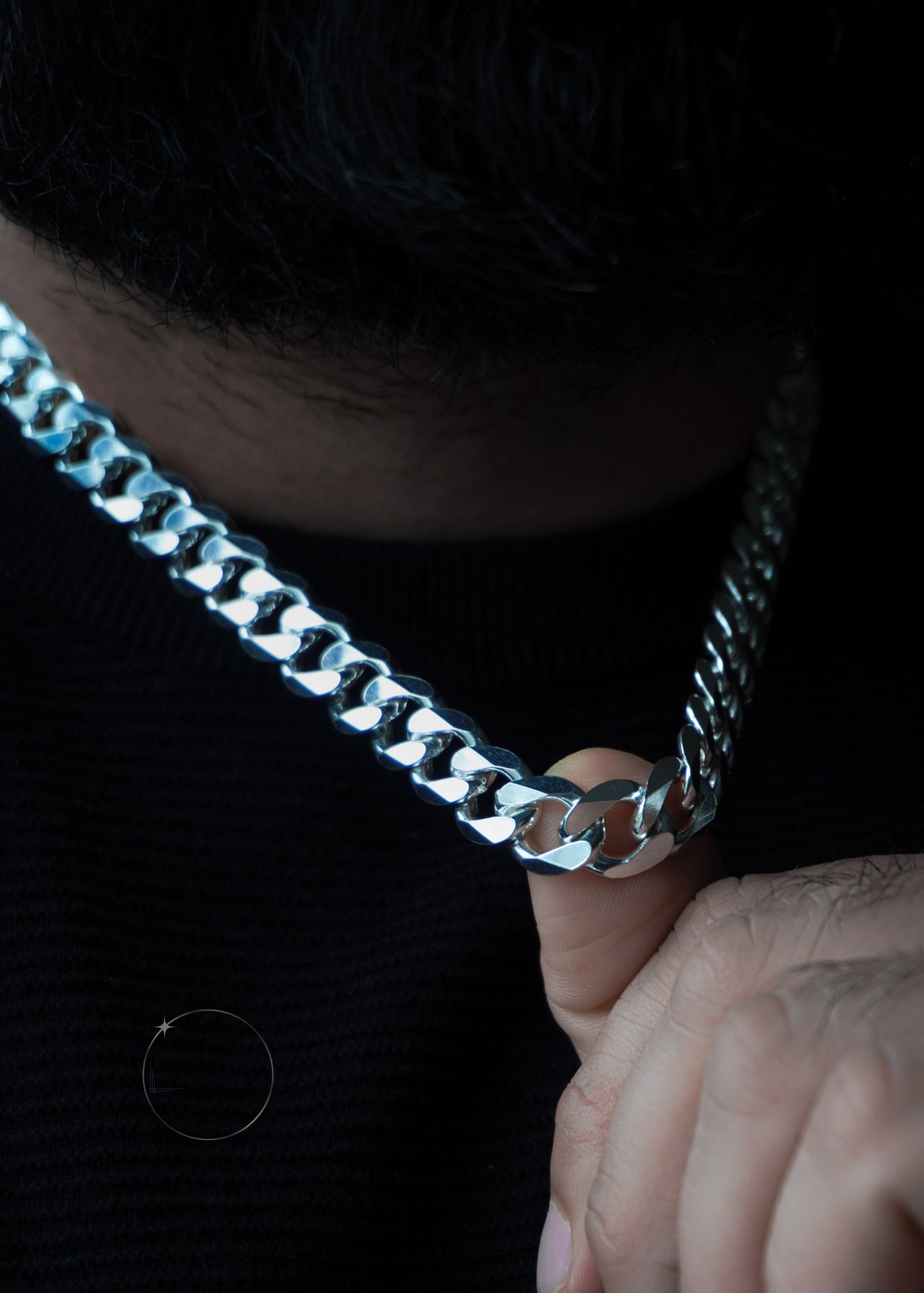 STERLING SILVER CUBAN CHAIN 12mm