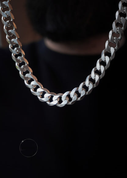 STERLING SILVER CUBAN CHAIN 12mm