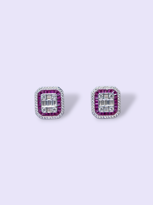 RUBY STUD EARRINGS