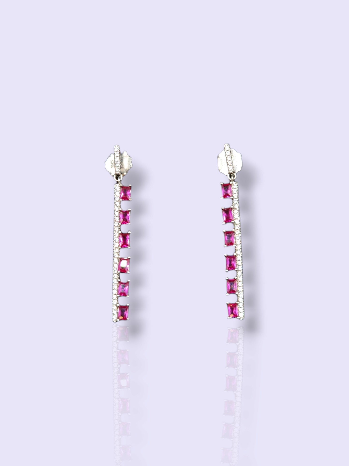 LONG RUBY DANGLE EARRINGS