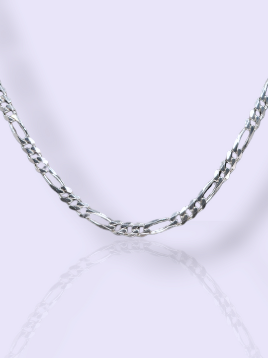 STERLING SILVER FIGARO CHAIN 5mm