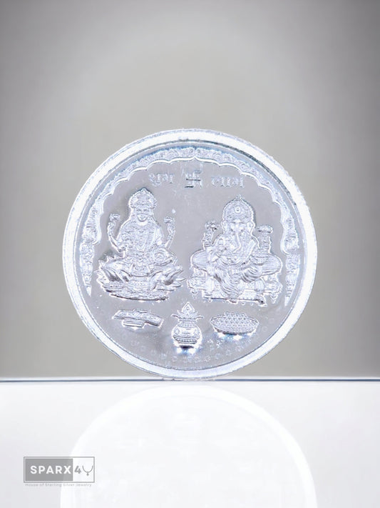 LAKSHMI GANESH SILVER COIN 10GM