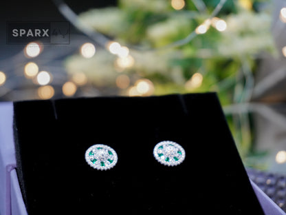 EMERALD GREEN ROUND STUD